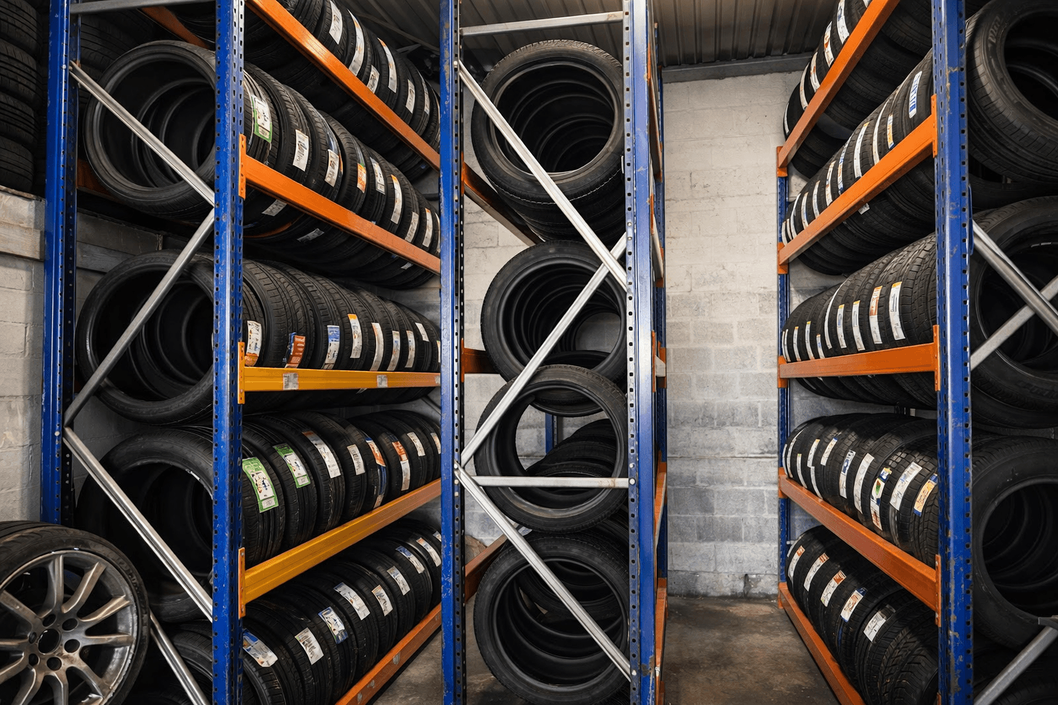 Mobile fitter using a hydraulic jack to lift a car for tyre replacement at home